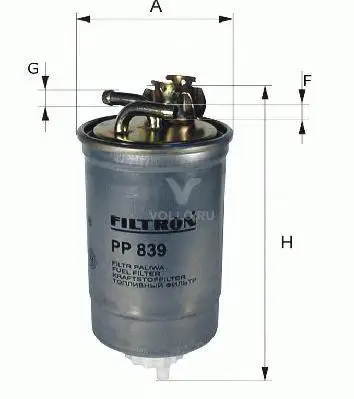 FILTRON PP 839 Фильтр топливный VAG GOLF/JETTA/LT/PASSAT/T3/T4