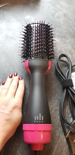 Secador de pelo 2 en 1 de un paso, voluminizador, cepillo de aire caliente, Alisador, rizador, cepillo para usar con secador de cabello