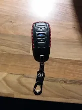 Funda de cuero genuino para coche, llavero con estilo de anillo para Subaru BRZ XV Forester Legacy Outback, carcasa para llaves