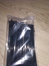 Brida de plástico autoblocante, cable de nailon, anillo de fijación, cremallera color negro, 5x300, 3x200 y 5x200, 100 unidades