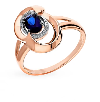 

Gold ring with sapphires and diamonds sunlight sample 585