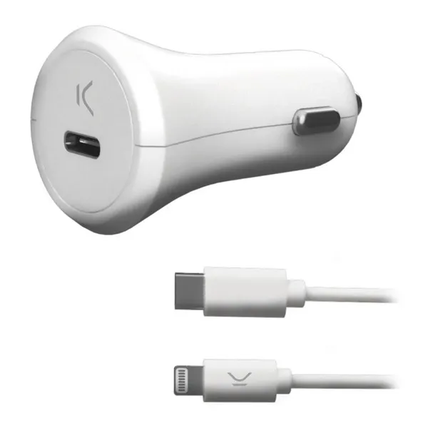 USB Автомобильное зарядное устройство MFI 18 Вт белый