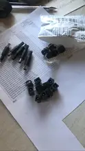 Conector de alimentación de CC, suministro de conectores tipo barril de ángulo recto, Terminal de montaje PCB, color negro, DC-005, 5,5x2,1mm, 10 Uds.
