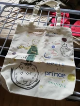 YXZ nuevo patrón de Principito bolsas de lona estilo japonés pequeño arte fresco bolso de hombro para las mujeres bolsas de compras Ins bolsa grande de Estudiante