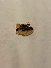 Martick-pendientes de corazón de color dorado para mujer, aretes de tuerca de corazón de color oro rosa con letras en inglés, joyería fina, regalo E161