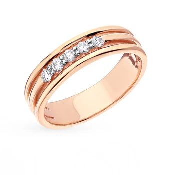 

Gold ring with diamonds sunlight sample 585