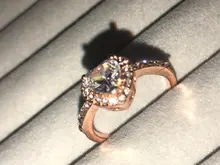 Anillos de boda con forma de corazón y cristal para mujer, sortijas de compromiso de oro rosa para mujer, joyería, accesorios para regalos de fiesta