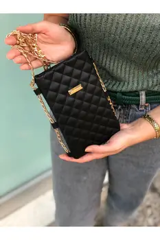 

BEYON WOMEN BLACK CHAIN PHONE BAG SUITABLE FOR EVERYDAY USE USEFUL CHIC PLEASANT BEAUTIFUL PERFECT BALL DRESS SKIRT SHIRT HOT