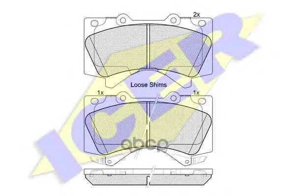 181874_колодки Дисковые Передние! Toyota Land Cruiser 4.7 V8/4.5d V8 08 Icer 181874 Icer арт. 181874