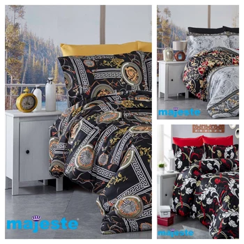 

Fabricator Delux Collection 100% Cotton Sateen Bed Linen Set Satin Bedding Set King Size 6 pcs Duvet Cover Set from Turkey