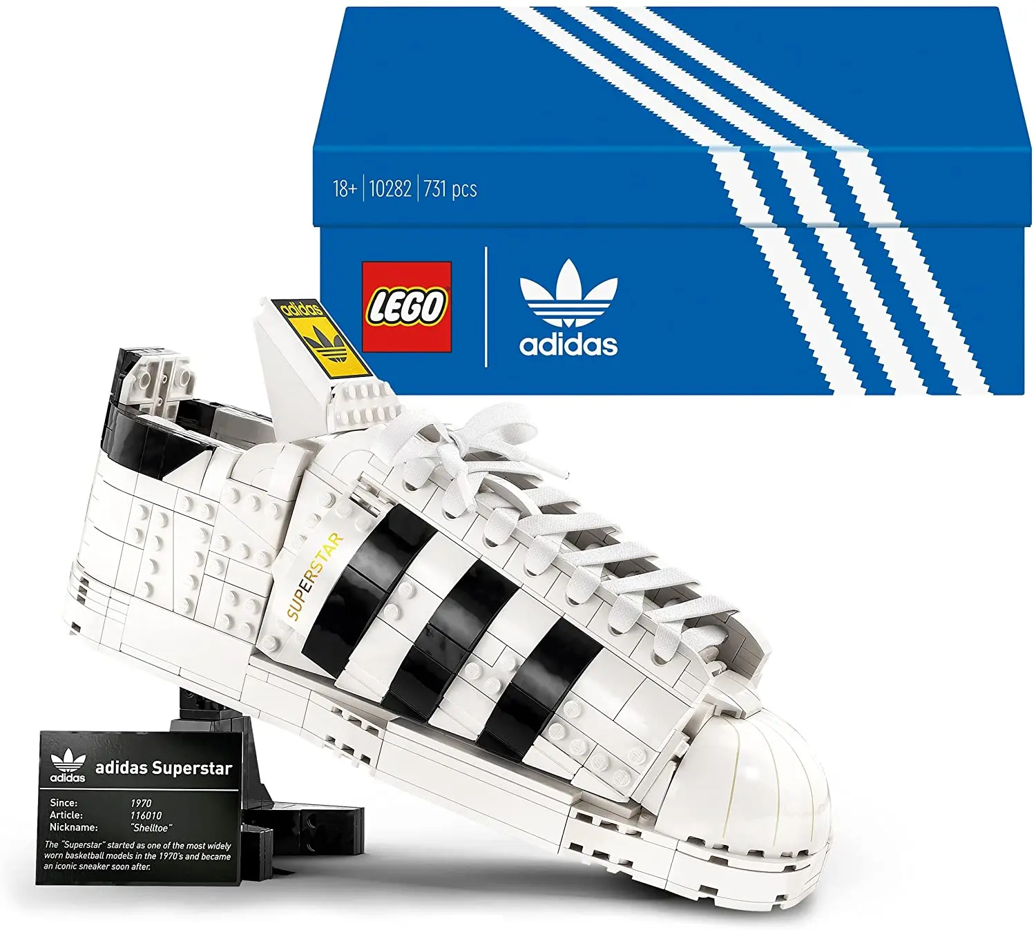 cuero Para construir arcilla LEGO 10282 adidas Originals Superstar Set para adultos|Bloques| - AliExpress