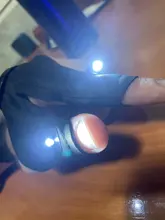 Guantes de pesca con linterna LED para exteriores, guantes de medio dedo con iluminación ligera, para pesca nocturna, Camping salvaje, mano izquierda y derecha, 1 Uds.