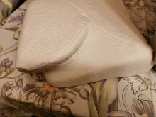 Purenlate-Almohada ortopédica para el dolor corporal, almohadilla para paliar el dolor de espalda y estómago durante el sueño, de espuma adaptable al contorno de la cabeza, longitud de 14cm para el dolor de cuello