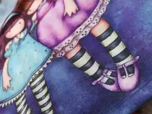 Bolso de diseñador para mujer, bolsa de hombro de lona duradera de alta calidad con estampado de dibujos animados, bolso escolar para chicas