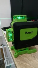 Huepar Nivel Láser de Línea Cruzada 4D de 16 Líneas Línea de Haz Verde con Batería de Iones de Litio Para Piso de Baldosas Multifunción & Control Remoto