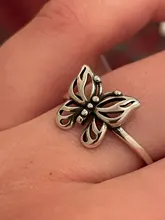 Foxanry-anillos de mariposa de Plata de Ley 925 para mujer, joyería fina Vintage Punk, accesorios para fiesta de cumpleaños, regalos
