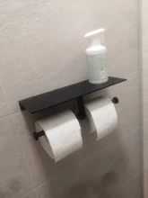 Toilet-Shelf Bathroom-Accessories Paint Double-Paper-Holder Aluminum-Material Phone-Rack