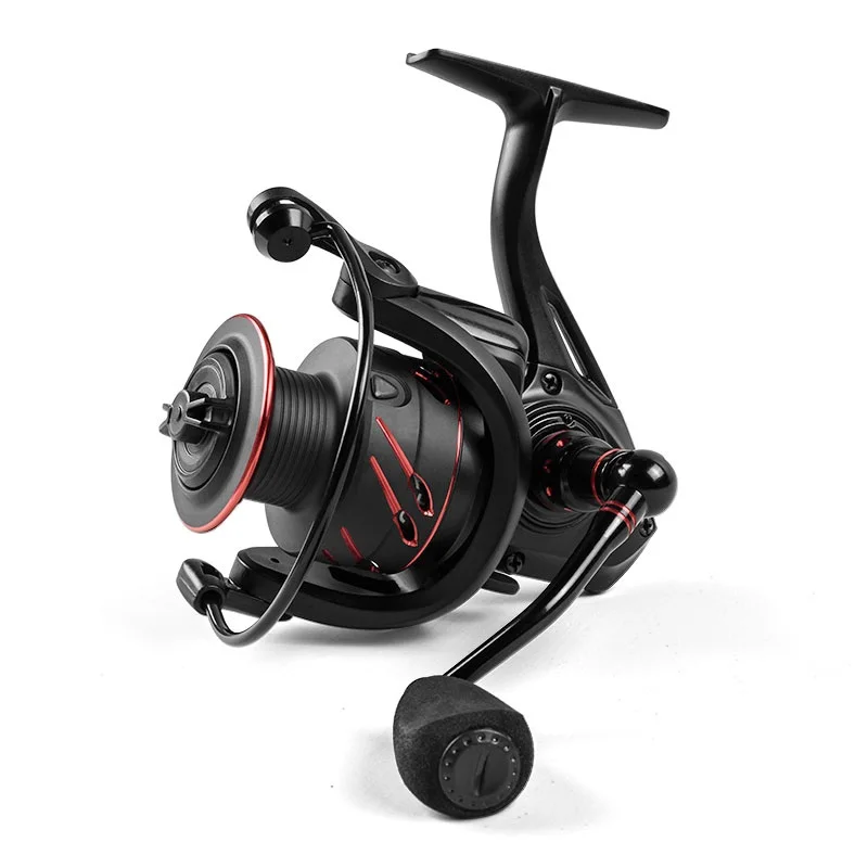 

New Fishing Reel Full Metal Spool Spinning Reel 5.0:1 Max Drag 10Kg Power Smooth Sea Carp Fishing Reel Black Wheel Baitcasting