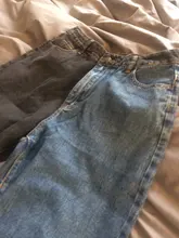 Viifaa-vaqueros de cintura alta para mujer, Vaqueros rectos informales con cremallera, color negro y azul, dos tonos, 2020