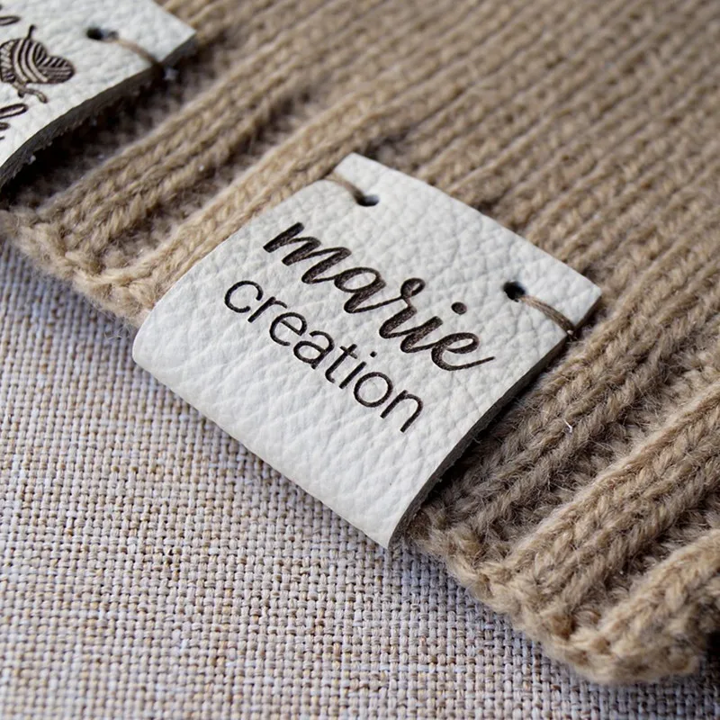 50pcs Personalized leather logo name tags Handmade label for knitting  crochet DIY , Sew on Brand clothing labels Handcraft items - AliExpress  Home & ...