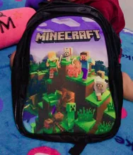 Mochila ortopédica de MINECRAFT para niños y niñas, morral escolar de 16 pulgadas con doble cremallera