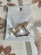 Aretes geométricos de Metal sin agujero, Clips para las orejas redondos/triangulares/cuadrados/hexagonales/pentagrama, pendientes sin Piercing CE209