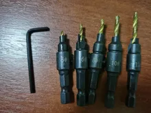 Woodworking Countersink Reamer Drill-Bit-Set Screw Chamfer-Mill Carpentry Quick-Change