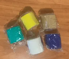 Vendaje elástico autoadhesivo desechable para mango con tubo de estiramiento, accesorios de tatuaje de Color aleatorio x1