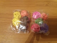 Rattan-Balls Cage-Accessories Parrot Toys Chew-Toys Bird Budgie Parakeet Interactive