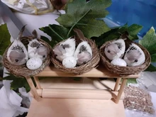 Cage-Set Nest Bird Gardening-Decoration Desktop-Ornament 9cm Simulation Photography-Props