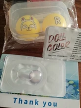 MOONZI marrón avellana anual lentes de contacto de color para los ojos pequeña belleza alumno 2 unids/par grado de miopía receta