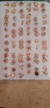 12-36 par/set diseño aleatorio moda mujer Señora Estrella redonda plástico Flor de cristal de estrás pendiente de oreja joyería