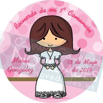 

Sheet communion girl customized (15 PCs)