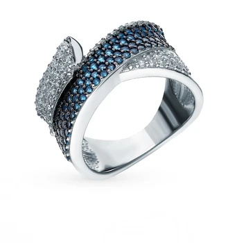 

Silver ring with cubic zirconia sunlight sample 925