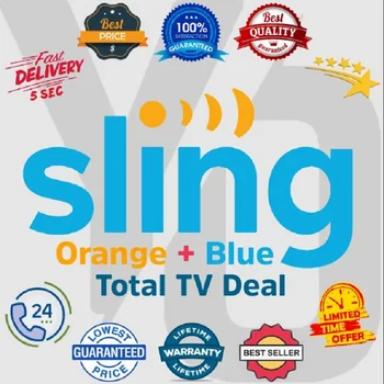 

SlingTV Orange + Blue Account , Lifetime Warranty, Instant Delivery