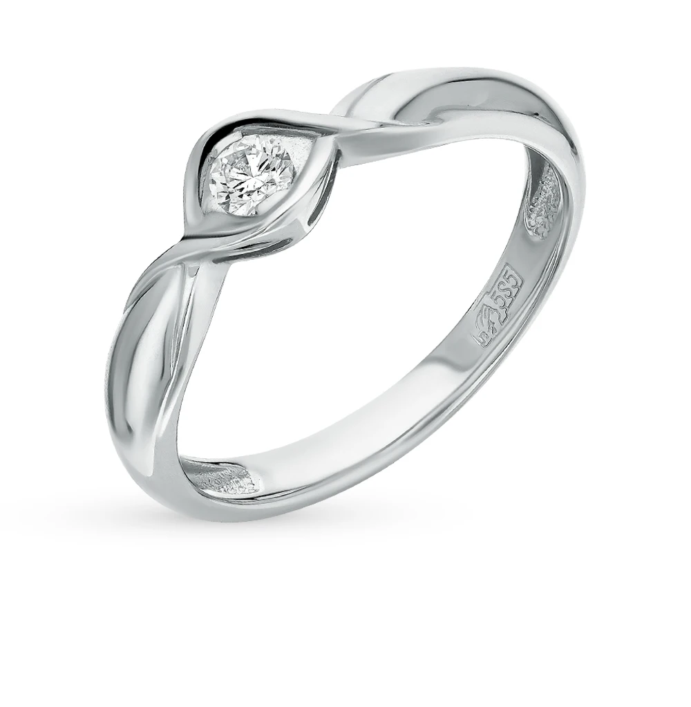 Золотое кольцо с бриллиантами SUNLIGHT проба 585