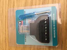 ESCAM-Adaptador de Terminal de tornillo RJ45, Ethernet macho a 8 pines AV, bloque convertidor, enchufe para cámara CCTV