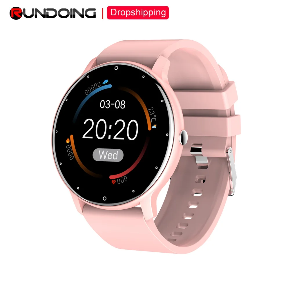 Nuevo  Reloj inteligente con pantalla táctil con frecuencia cardíaca para hombre y mujer, Smartwatch con Monitor de presión arterial, resistente al agua IP67, 2021 531y0KYknk9