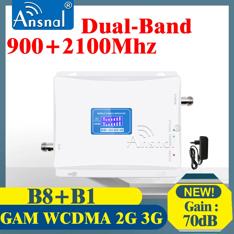 Amplifier 4G 900 2100Mhz Dual-Band Cellphone