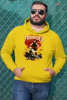 

Angemiel Wear Thunder Yellow Men 'S Hooded Sweatshirt