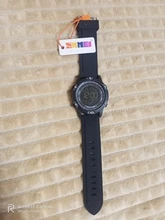 SKMEI-reloj Digital resistente al agua para hombre, cronómetro de correa de silicona, 100M, electrónico, deportivo, negro