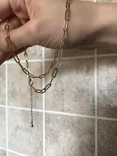 PerisBox 4 tamaños con collares de cadena círculo dorado collares gargantilla para mujer minimalista collar de joyería Vintage