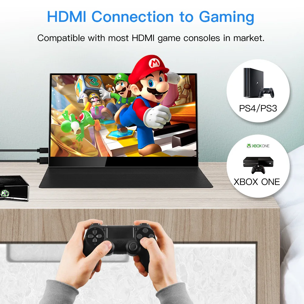 Eyoyo 15.6 ġ ġ ũ   HD 1920x1080 ޴ ÷ HDMI/USB-C/̴ DP Ʈ Ʈ  ° ȭ