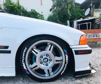 

Permanent Tire Lettering Stickers Bmw Mpower 15''16''17'18'19'20 (8 DECAL Kit)