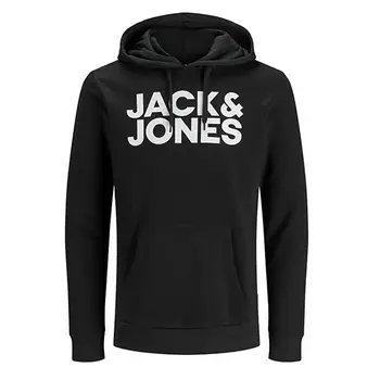 

Jack & Jones man hoodie JJECORP Logo Sweat Hood Noos black color (12152840)