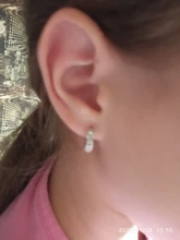 1 par de pendientes en línea de acero inoxidable con cristales, pendientes de aro, pendientes Brincos para mujeres y hombres, joyería