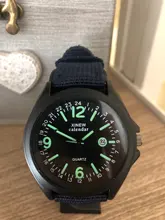 Relojes de pulsera luminosos para hombre, de cuarzo, con esfera de aleación informal, deportivos, resistentes al agua, con correa de nailon, Masculino
