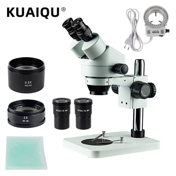 

Binocular Stereo Microscope 3.5X-180X With LED Lights For PCB Solder Tool Mobile Phone Repair Mineral Watching Microscopio
