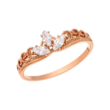

Silver ring with cubic zirconia sunlight sample 925