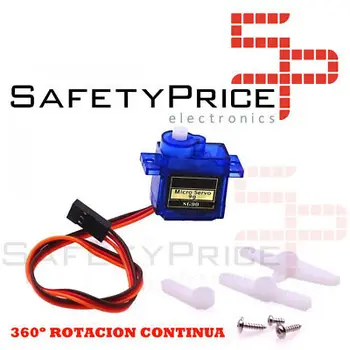 

SG90 9G continuous rotation 360 degree stepper motor-Arduino Electronica DIY